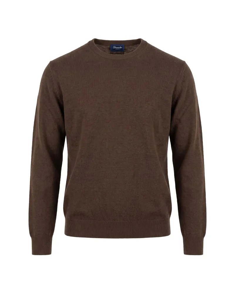 Drumohr  Crew-neck Wool Sweater Brown