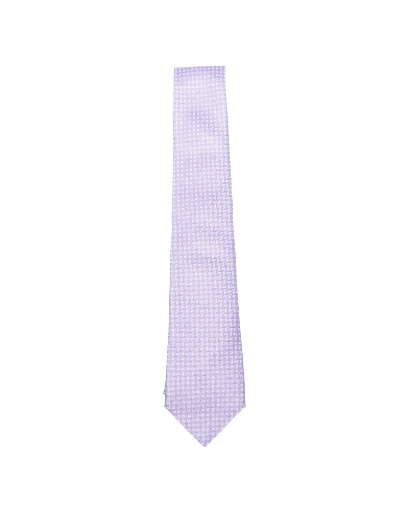 Canali Patterned Tie Purple