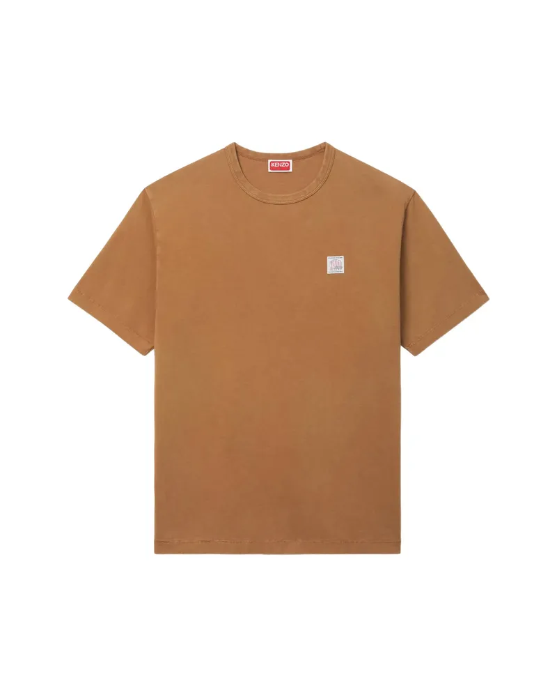 Kenzo Work And Play Cotton T-shirt Brown