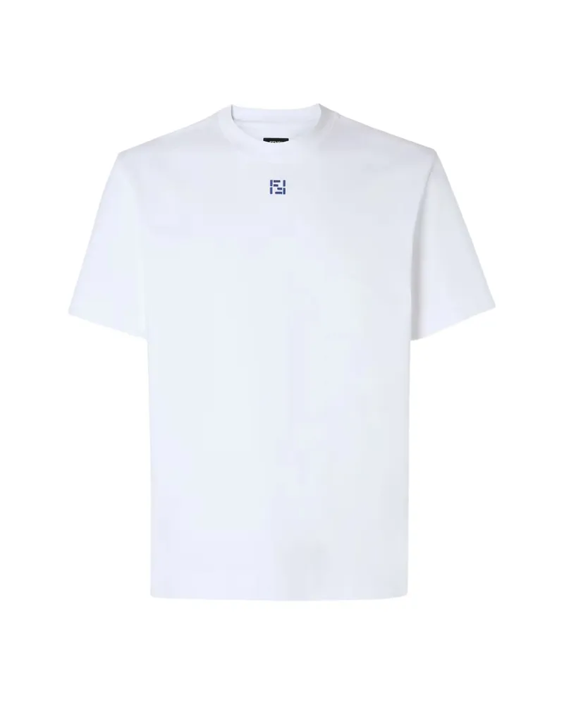 Fendi Embroidered T-shirt White