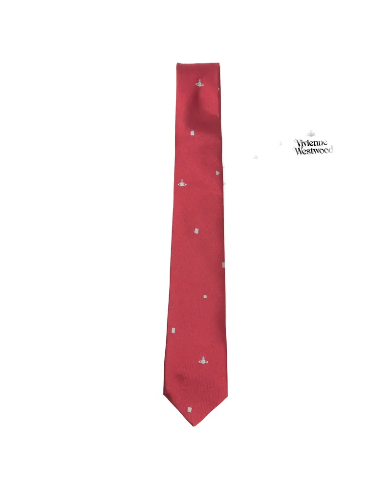 Vivienne Westwood Orb Pointed Tie Red