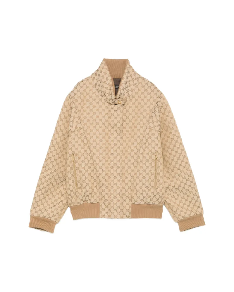 Gucci GG-pattern Bomber Jacket Neutrals