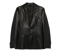 Single-breasted Leather Blazer