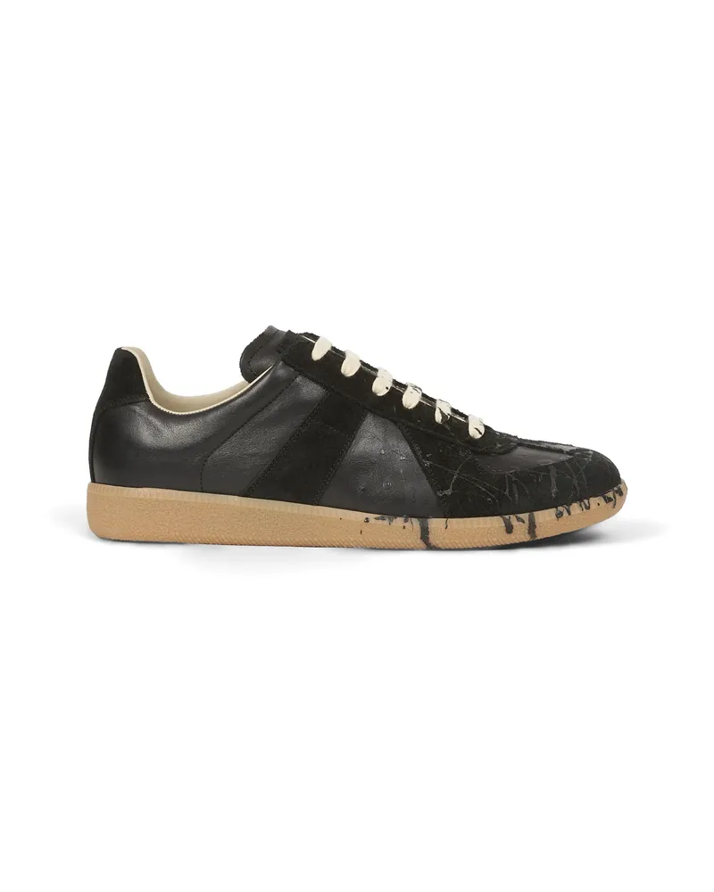Maison Margiela Replica Paint-splatter Sneakers Black