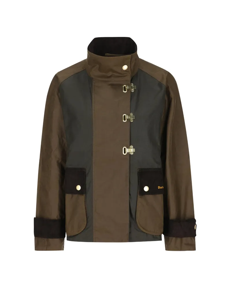 Barbour Hazelwood Corduroy-trim Lobster-claw Jacket Brown