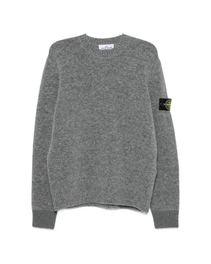 Stone Island Logo-patch Knit Sweater Grey