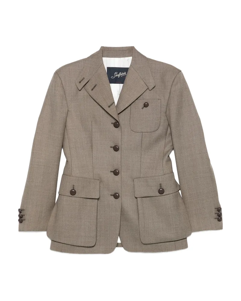 Seafarer Flap-pocket Button Jacket Neutrals