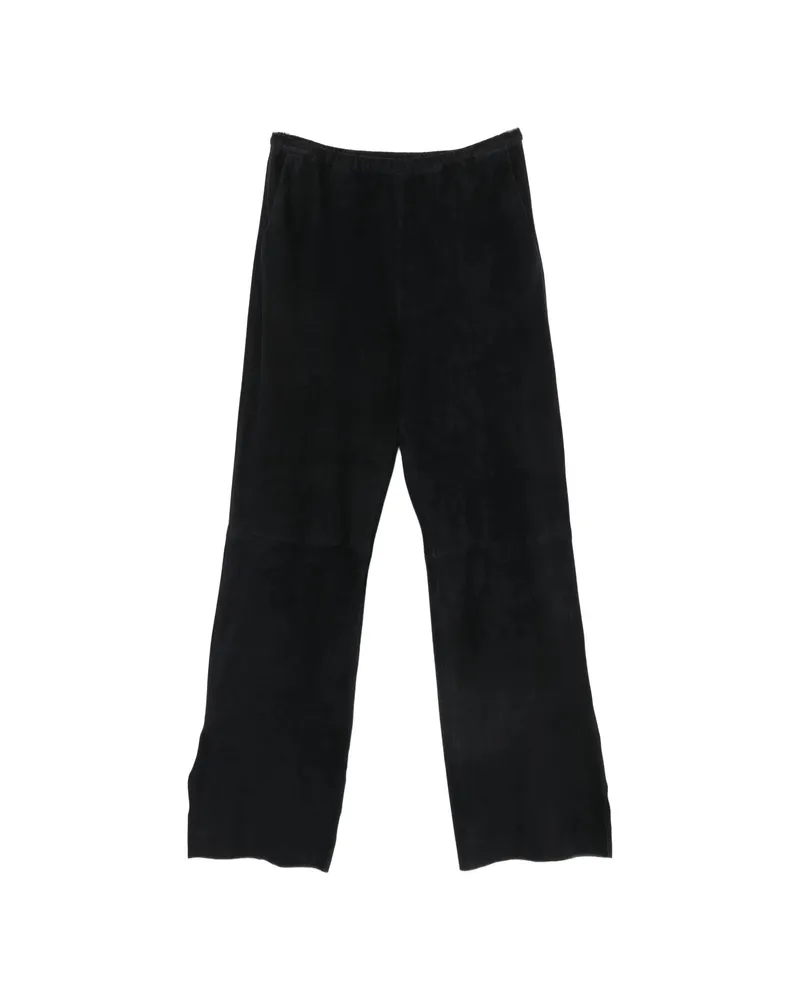 forte_forte Suede Wide-leg Trousers Black