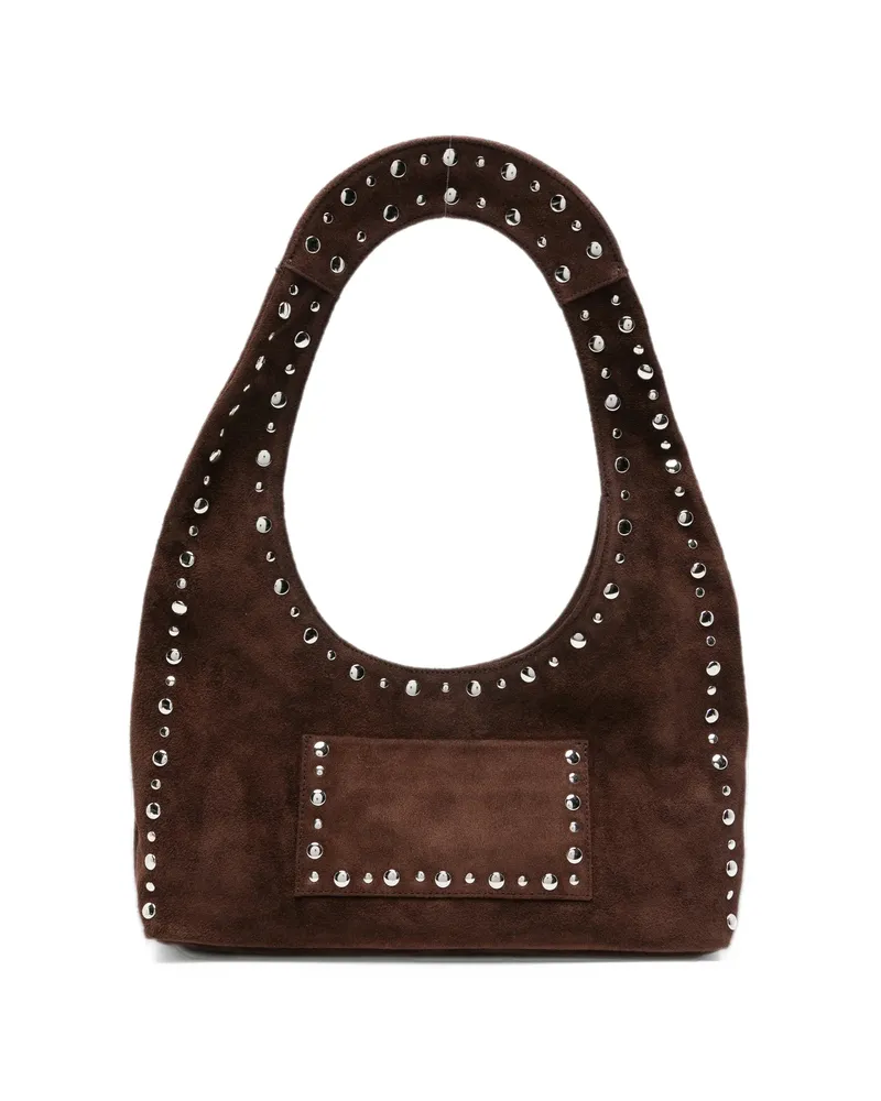 GIMAGUAS Franca Stud-embellished Shoulder Bag Brown