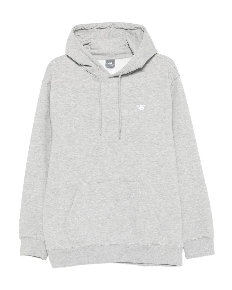 New Balance Embroidered-logo Hoodie Grey