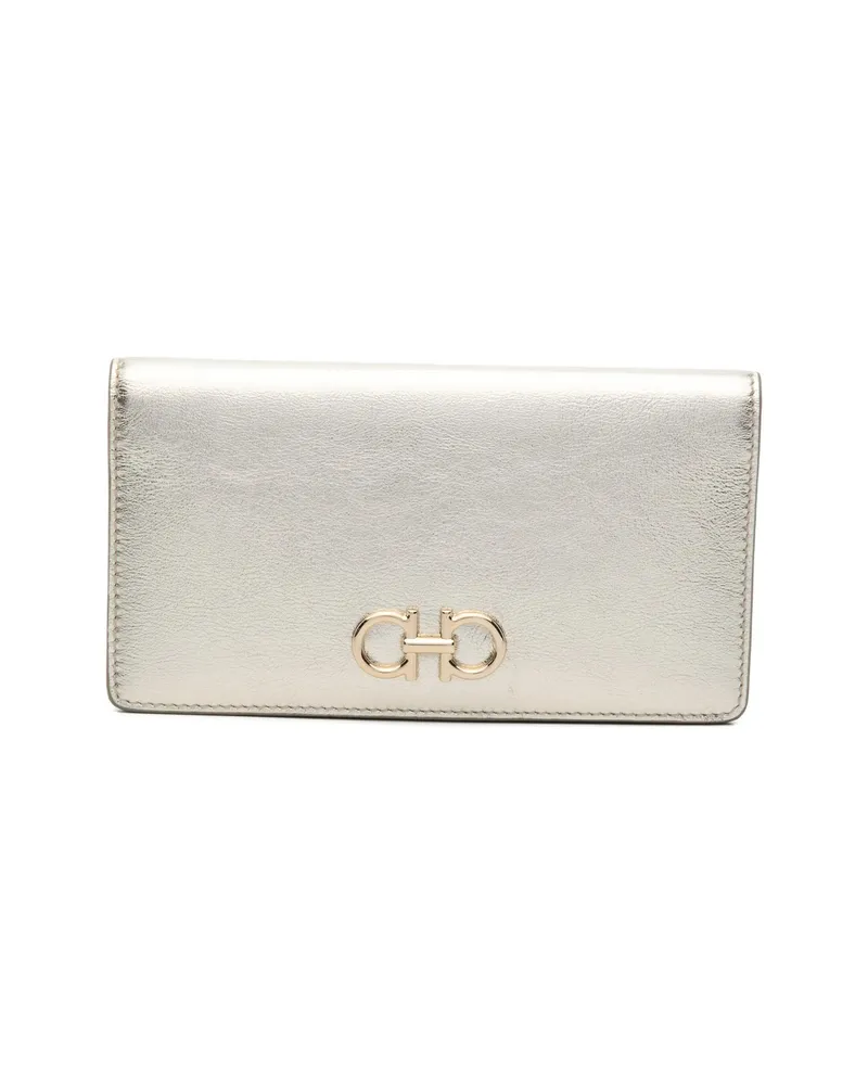 Ferragamo Gancini Buckle Continental Wallet Gold