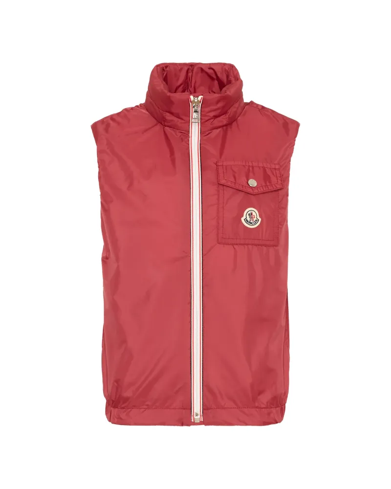 Moncler Logo-patch Hooded Gilet Red