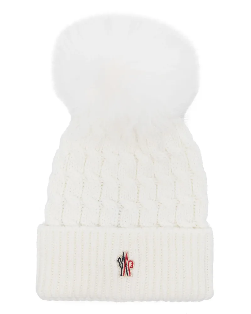 Moncler Pompom Beanie White