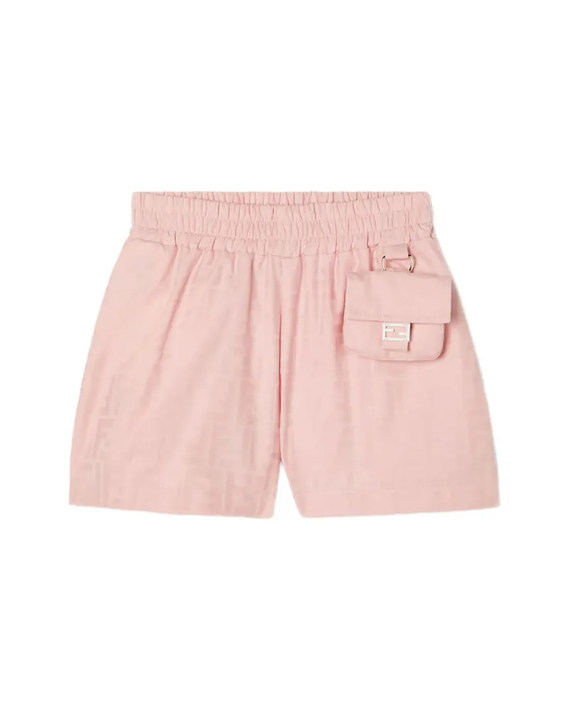Fendi Junior FF-jacquard Shorts Pink