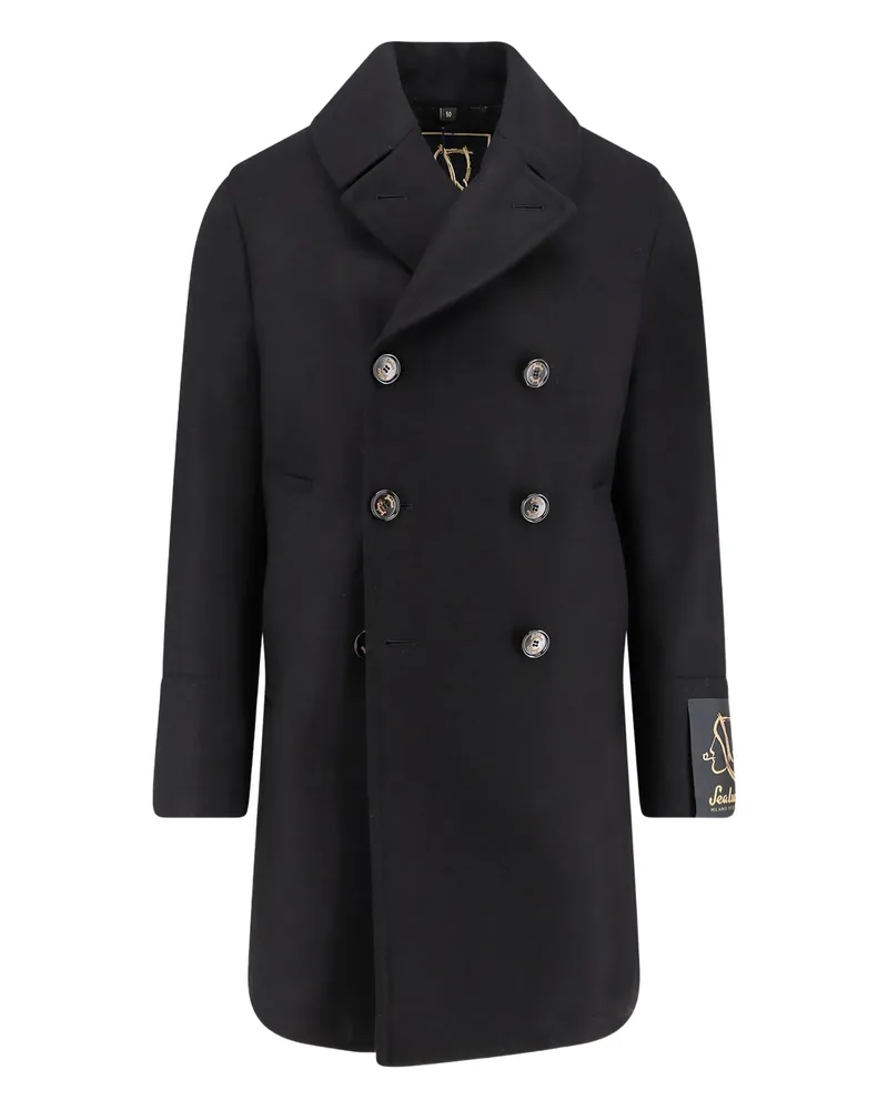 Sealup Double-breasted Coat Black