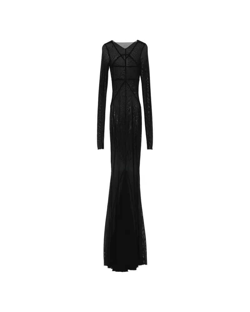 Rick Owens Crew-neck Maxi Dress Black