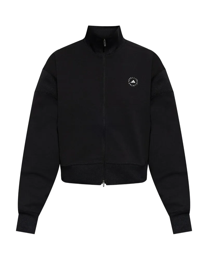 adidas Logo-detail Zip-up Jacket Black