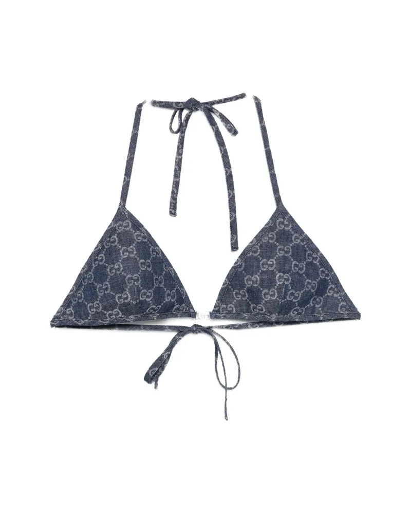 Gucci GG Monogram Triangle Top Blue