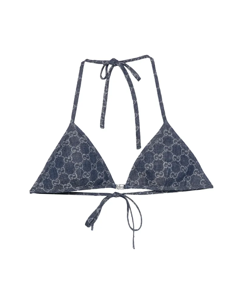 Gucci GG Monogram Triangle Top Blue