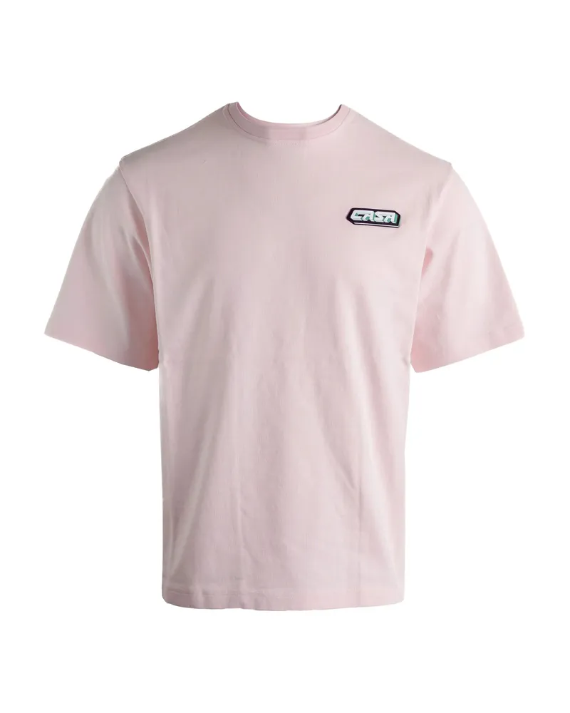 Casablanca Paris Logo-patch T-shirt Pink