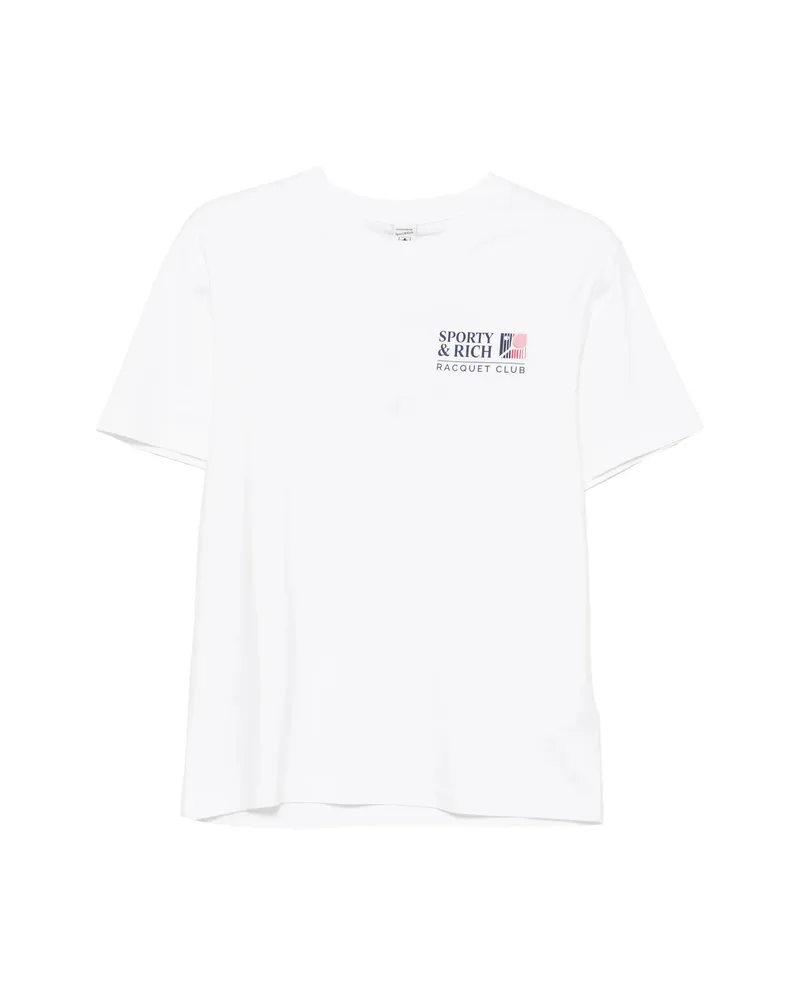 SPORTY & RICH Promo Crew-neck T-shirt White