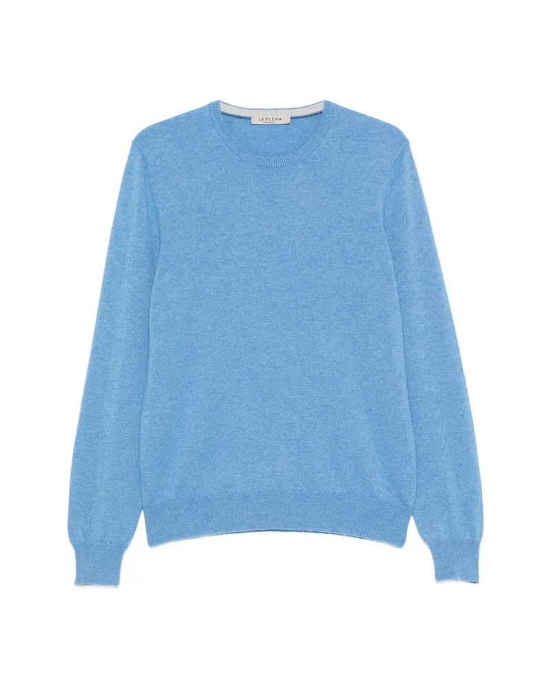 La Fileria Crew-neck Long-sleeve Sweater Blue
