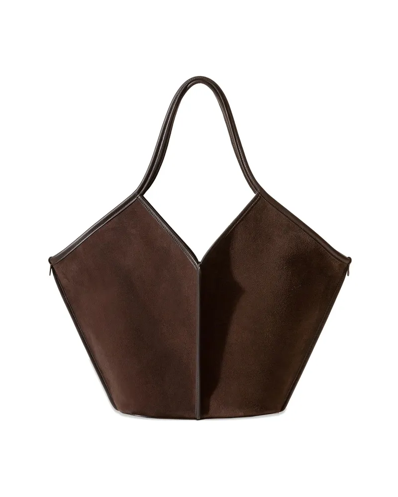HEREU Calella Suede Tote Bag Brown