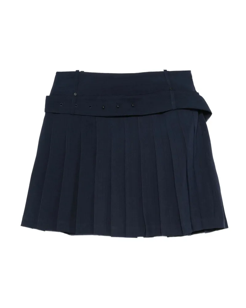 Stine Goya Belted Pleated Skirt Blue