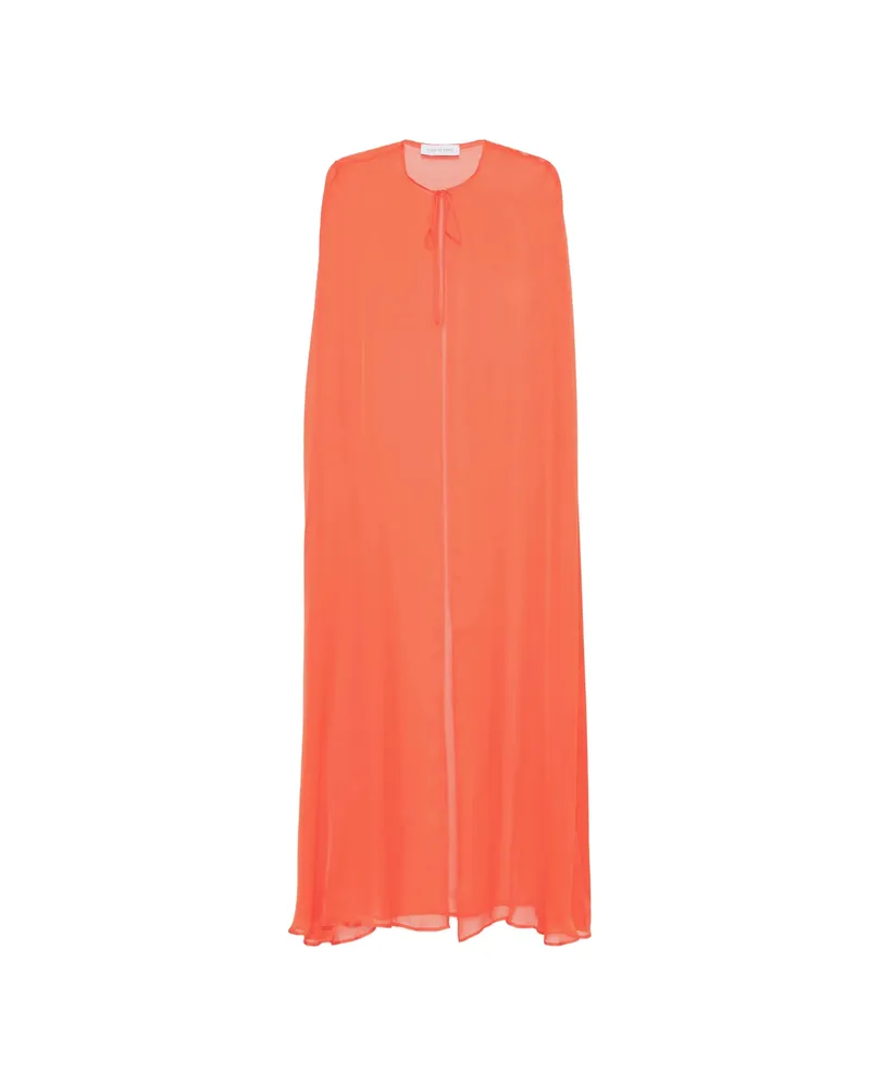 Raquel Diniz Bianca Tie-neck Cape Orange