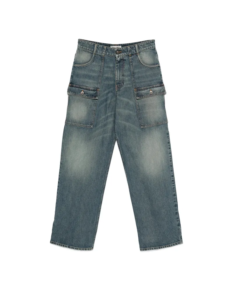 Miu Miu Multi-pocket Jeans Blue