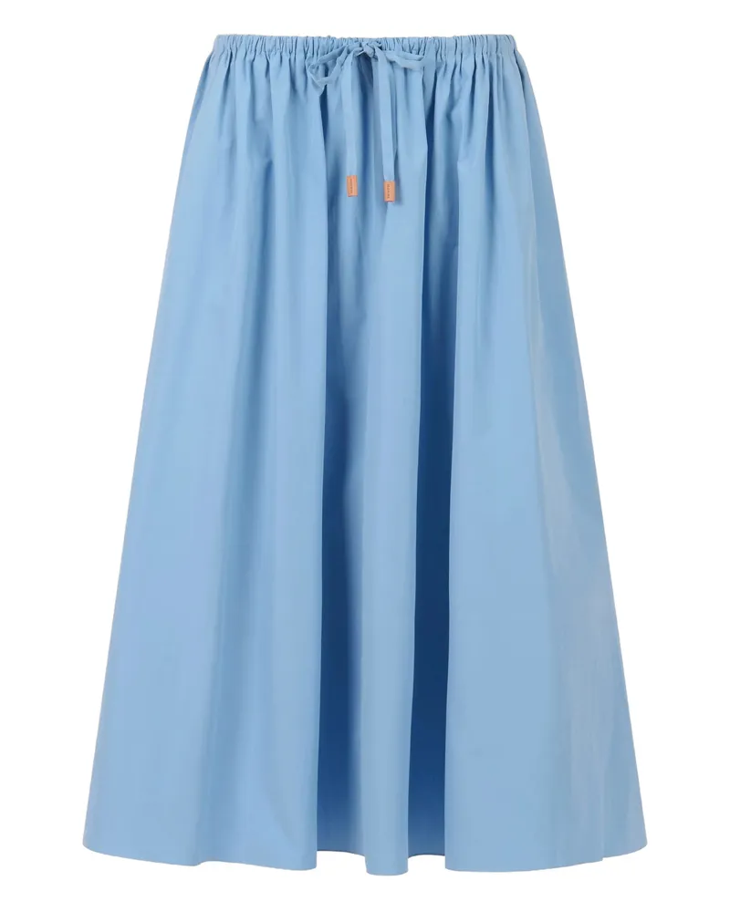 Marni Drawstring Gathered Midi Skirt Blue