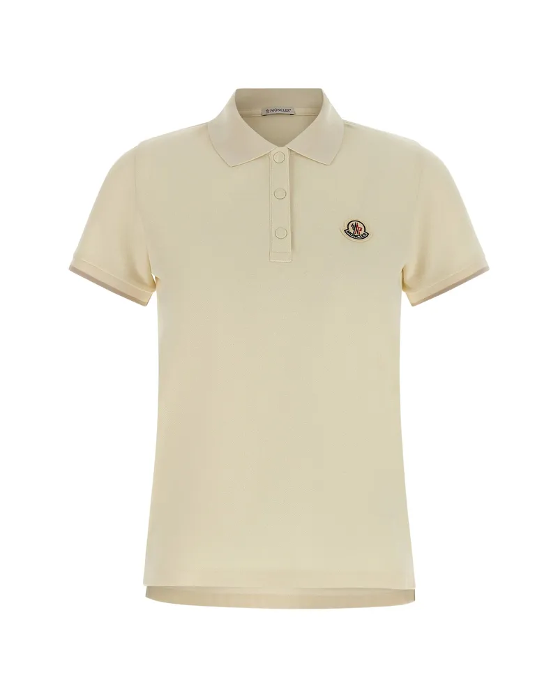 Moncler Light Natural Polo Shirts White