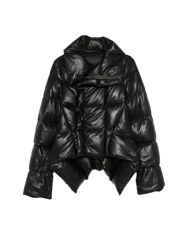 Rick Owens Naska Leather Jacket Black