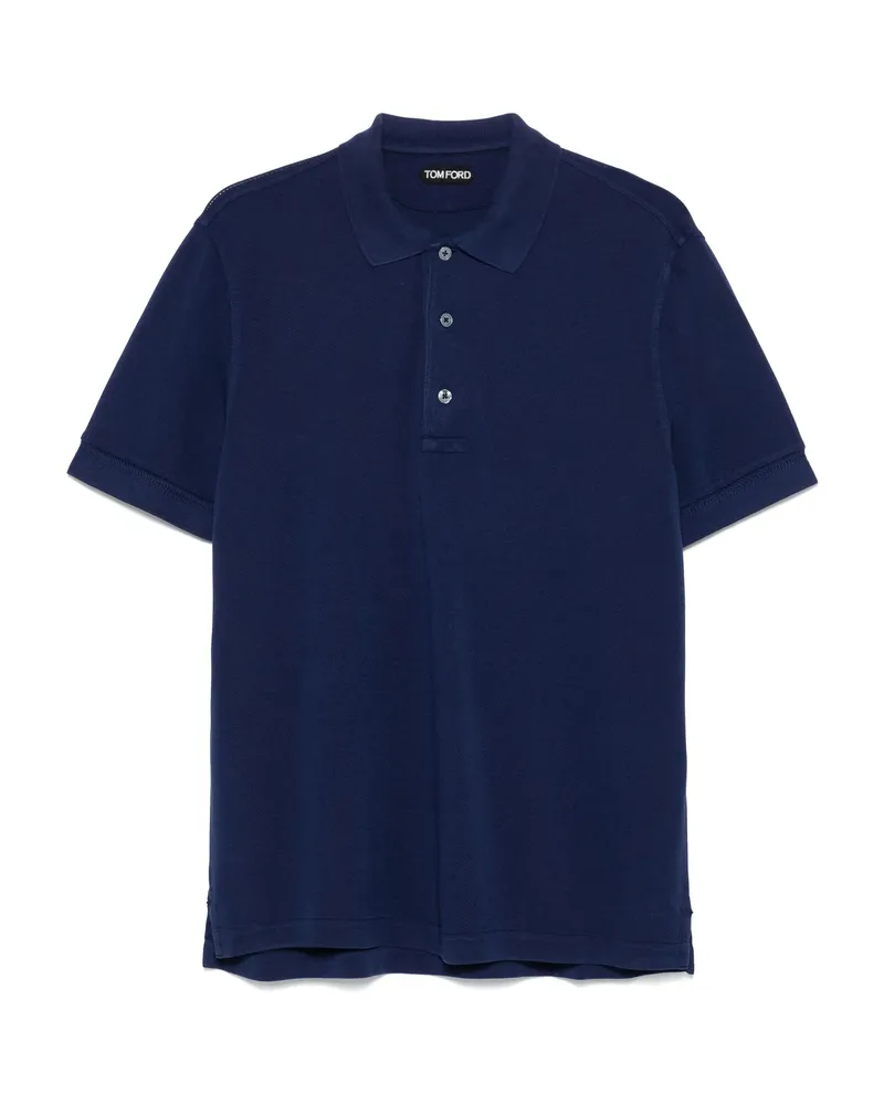 Tom Ford Short-sleeve Polo Shirt Blue
