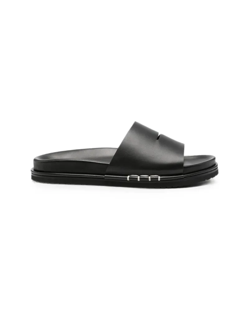 J.W.Anderson Leather Slip-on Slides Black