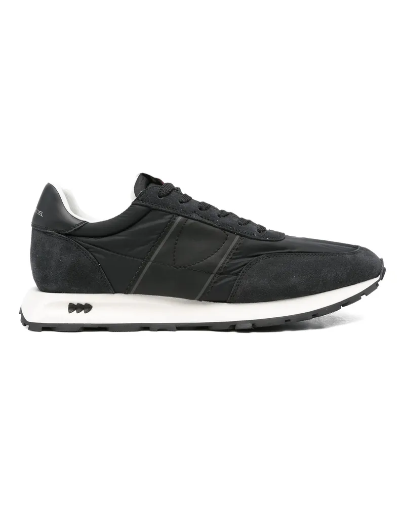 Philippe Model Tour Panelled Suede Sneakers Black