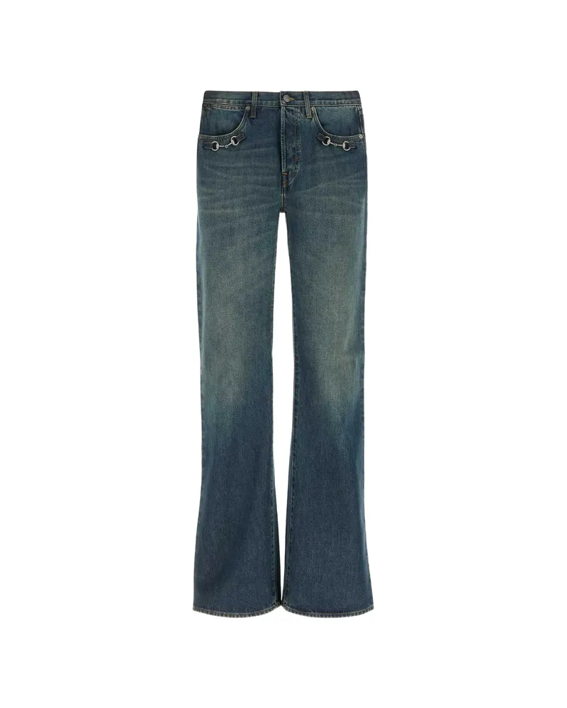 Gucci Horsebit-detail Jeans Blue