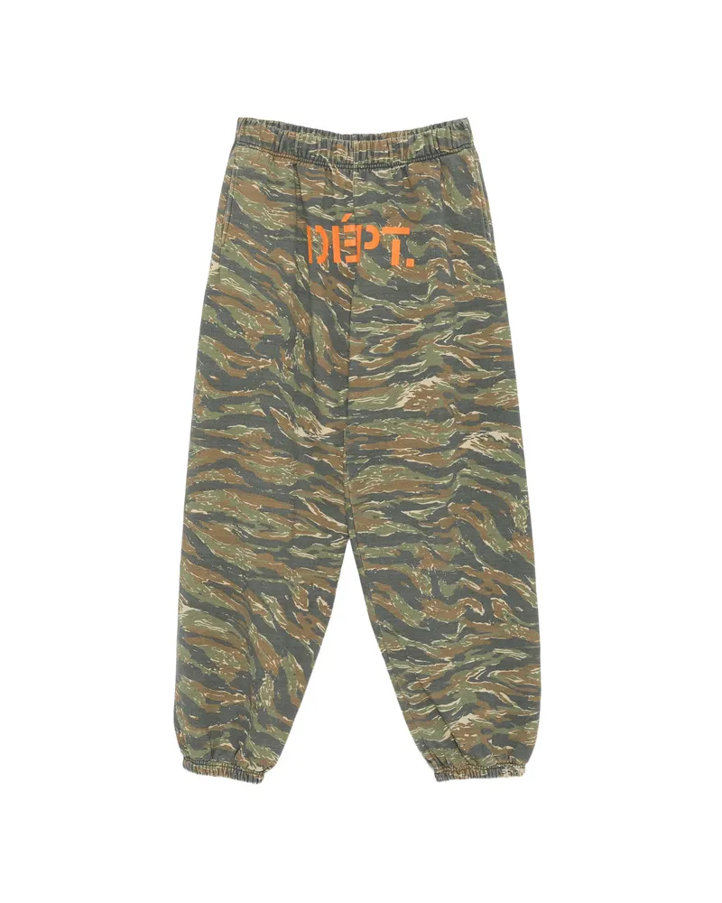 GALLERY DEPT. Downtown Camouflage-print Logo-print Track Pants Green