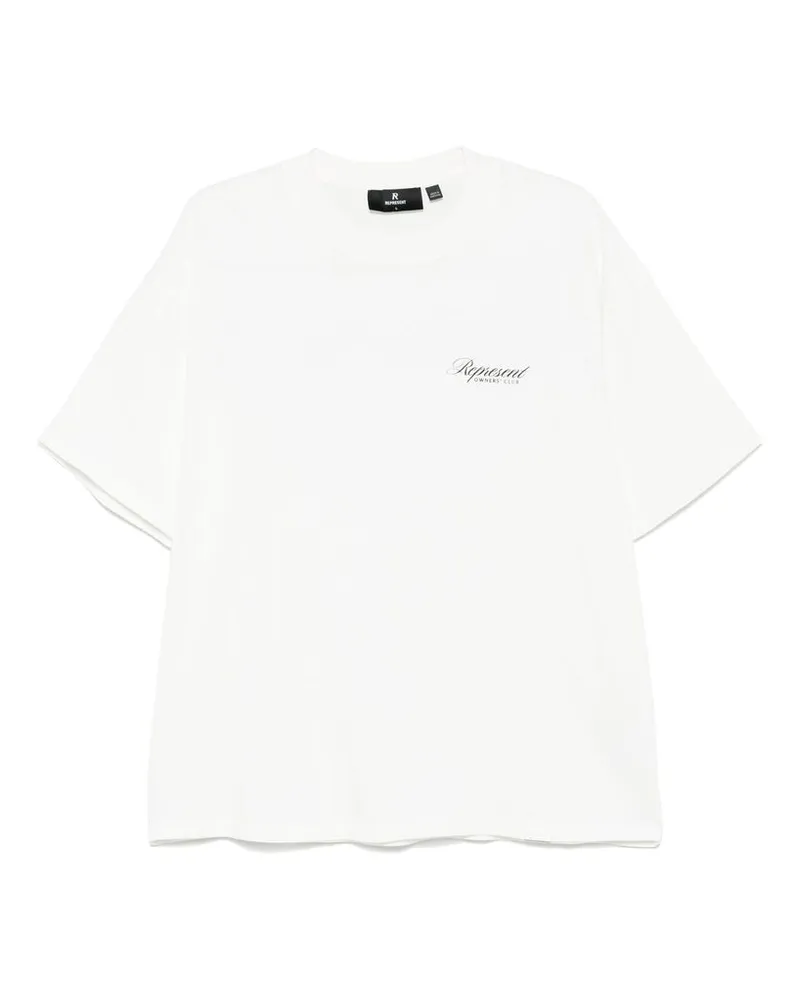 REPRESENT Owners Club Script T-shirt White
