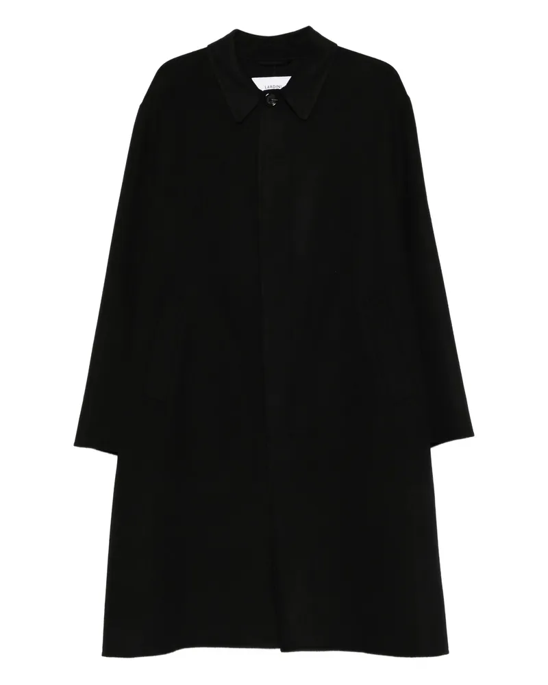 LARDINI Classic-collar Button Coat Black