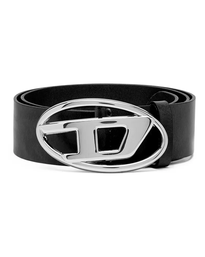Diesel 1DR Logo-buckle Belt Black