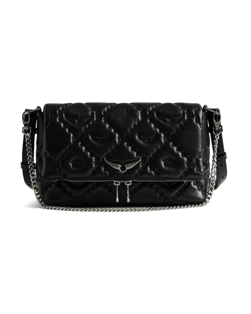 Zadig & Voltaire Rock II Quilted Chain Crossbody Bag Black