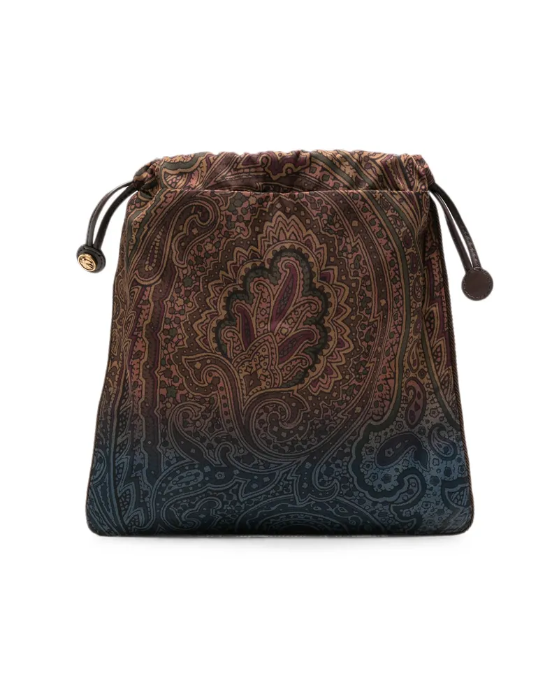 Etro Paisley-print Drawstring Tote Bag Brown