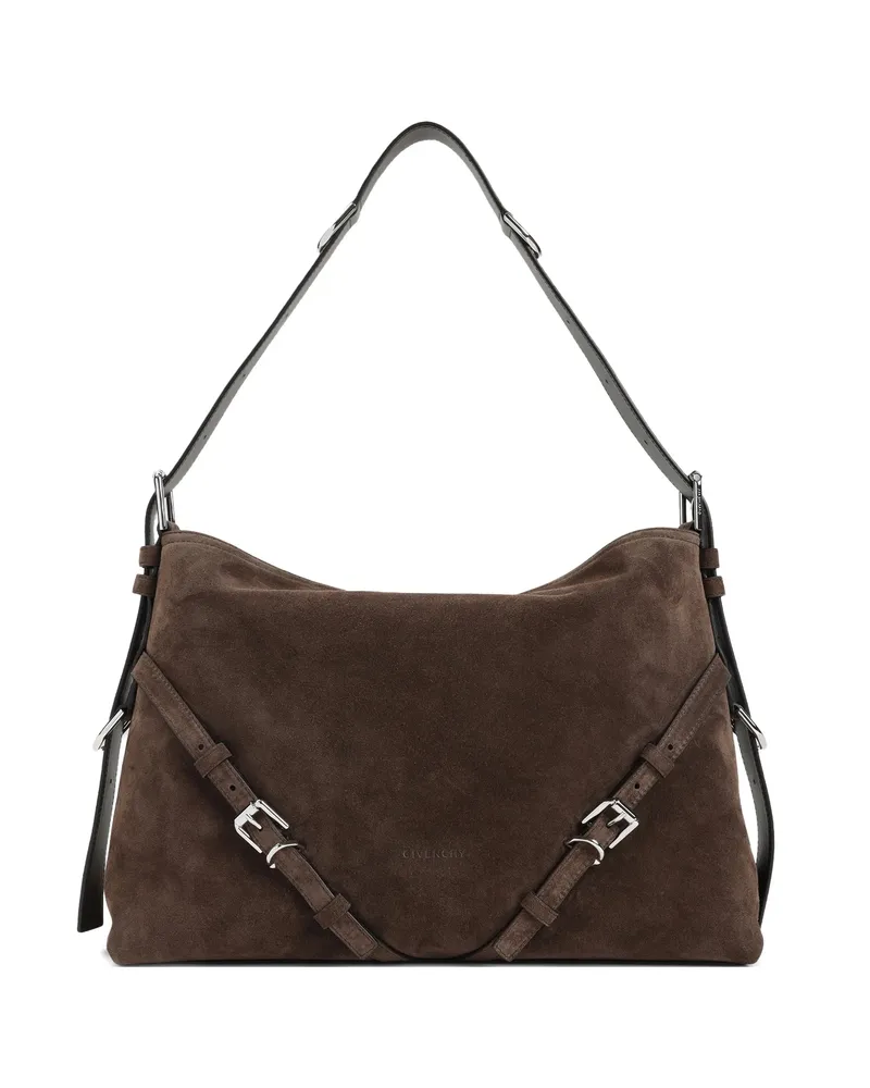Givenchy Suede Shoulder Bag Brown