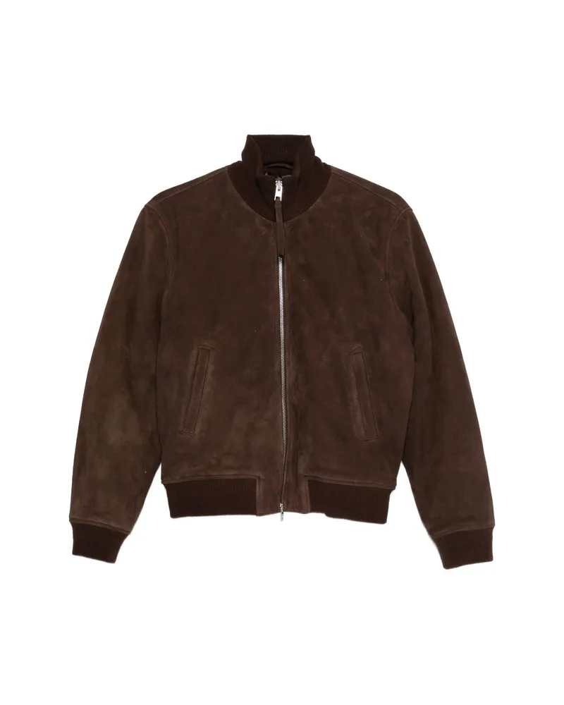 Closed Ribbed Suede Jacket Brown