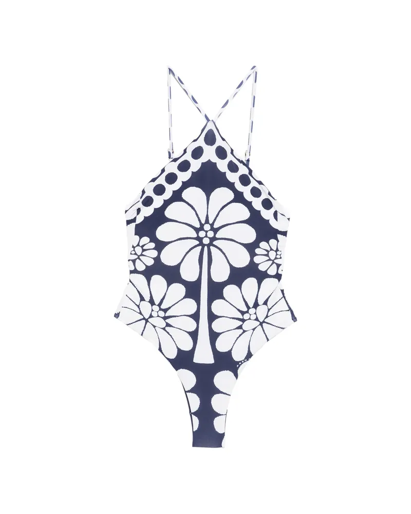 FARM Rio Printed Swimsuit Blue