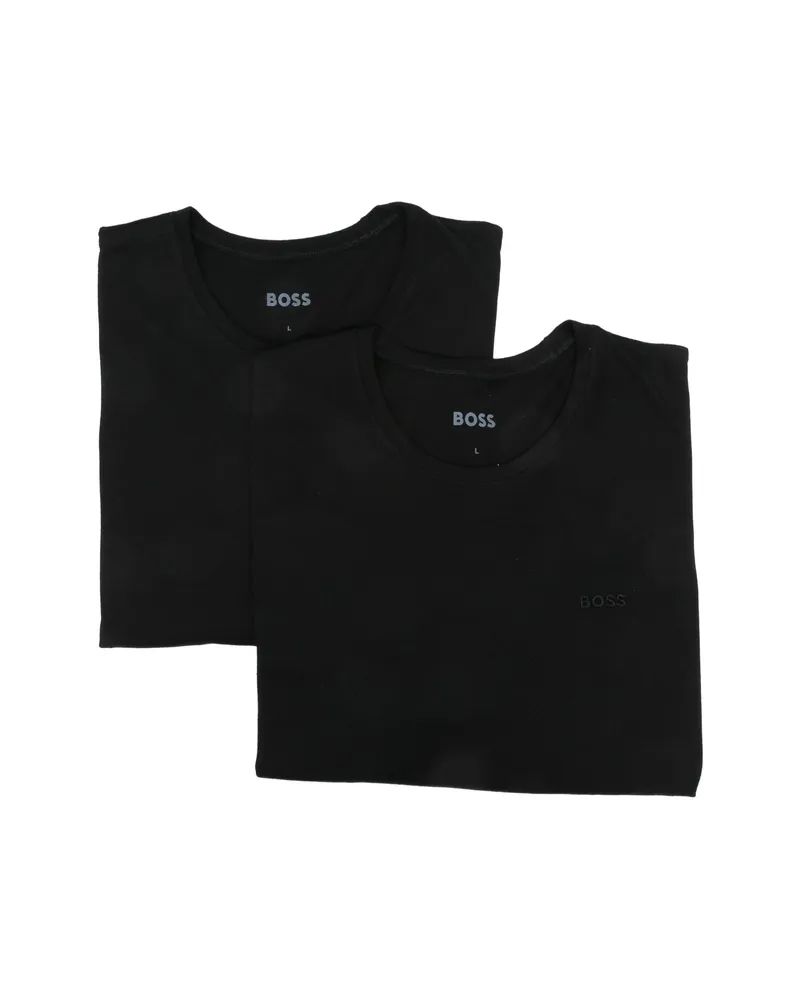 HUGO BOSS Logo-embroidered T-shirt (set Of Two Black