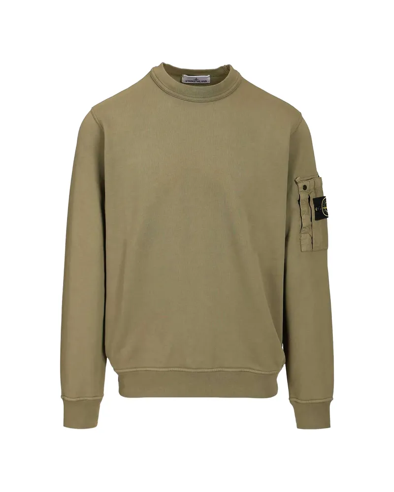 Stone Island 6100019 Cotton Fleece Sweatshirt Green