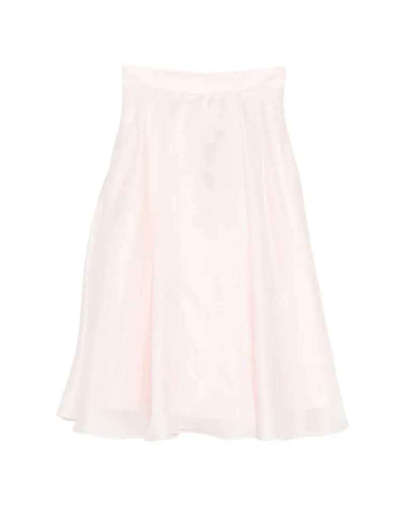 Max Mara Silk A-Line Skirt Pink