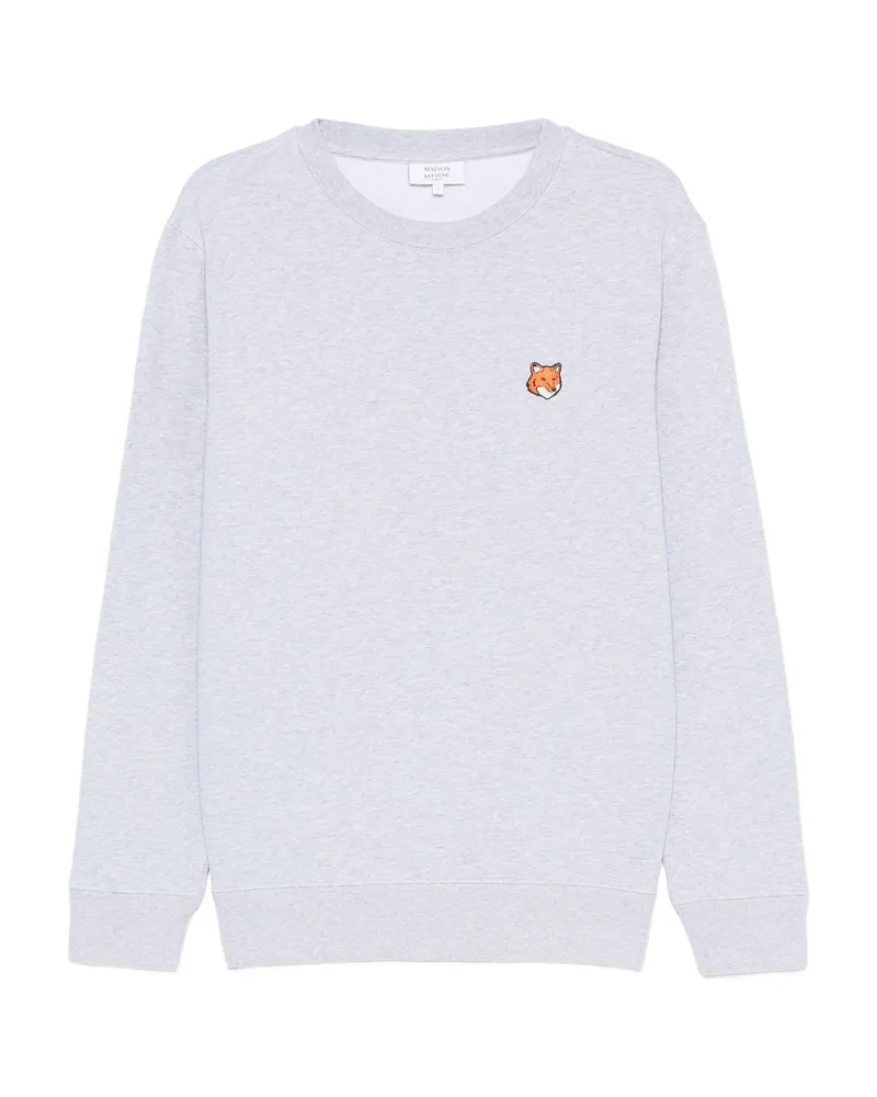 Kitsuné Fox-motif Crew-neck Sweatshirt Grey